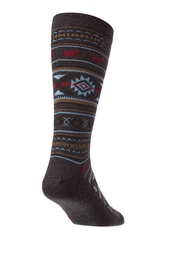 Strick-Socke Jacquard (36-38, Braun)