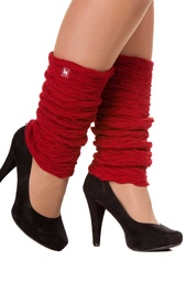 Damen Beinstulpen Biesen (Rot)