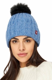 Mütze Bianca mit Bommel (Hellblau)