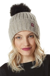 Mütze Bianca mit Bommel (Beige)