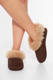 Fellpantoffeln (36-37, Beige)