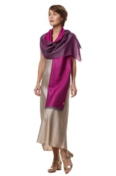 Seiden Schal Duo (Fuchsie)