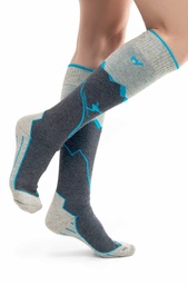 Premium Ski.- und Sportsocken (36-38, Blau)
