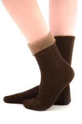 Doppel Wendesocken (36-38, Braun)